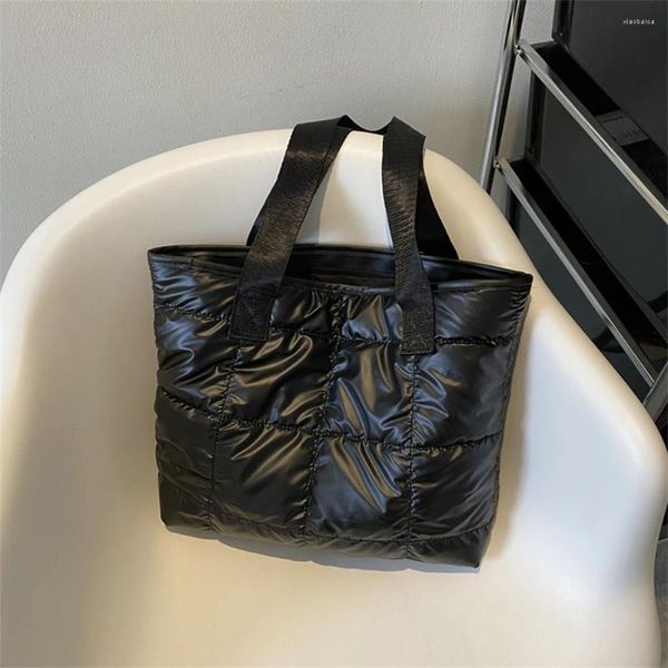 Bolsas de cintura Moda Mujer Bolso de mano Gran capacidad Algodón Acolchado Bolsos de las señoras Rombo Compras Acolchado Sólido para viajes de ocio