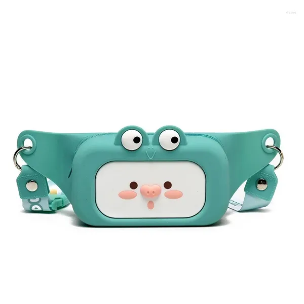 Sacs de taille femelle mignon sac à bandoulière silice en gel de téléphone pack fanny ceinture argent Lady poitrine fashion bonbon couleur