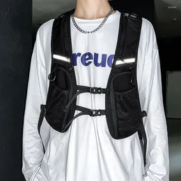 Heuptassen Functionele Tactische Borsttas Voor Dames Mode Hip Hop Vest Streettrip Pack Unisex Zwart Rig