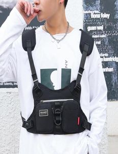 Sacs de taille sac à poitrine tactique fonctionnelle mode hip hop gilet streetwear pack hommes noirs gréement backpack 3366875
