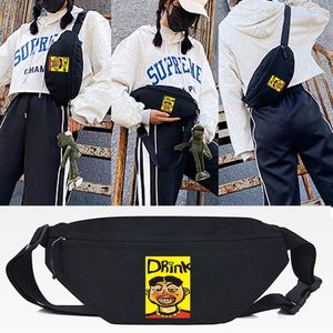Taillezakken Grappig printen Fanny Pack voor vrouwen Casual Crossbody Chest Unisex Hip Bum Bag Travel Belt Sport Pasle Pocket