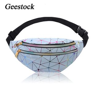 Sacs de taille Geestock Pack holographique pour femmes paillettes Fanny étanche ceinture sac mode Laser téléphone pochette 221124