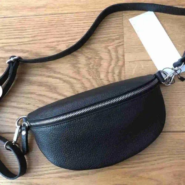 Bolsas de cintura bolso de cinturón de cuero genuino para mujeres diseñador hechas hechas a mano moda