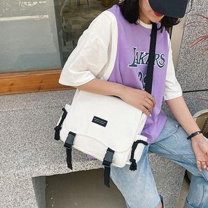 Taillezakken Girls Leuke vrouwen grote capaciteit veelzijdige canvas messenger tas pocket multifunction tooling postman schouder