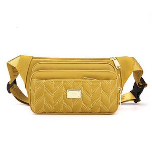 Taillezakken Golden Fanny Pack Waterdichte Nylon Hip Bum Belt Lichtgewicht Geld Telefoon Pouch Pochetes Mulheres 230310