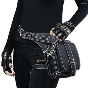 Heuptassen Gothic Damestas Motorfiets Drop Leg Hip Bum Belt Heuptasje Mannen Holster Steampunk Rock Messenger Crossbody