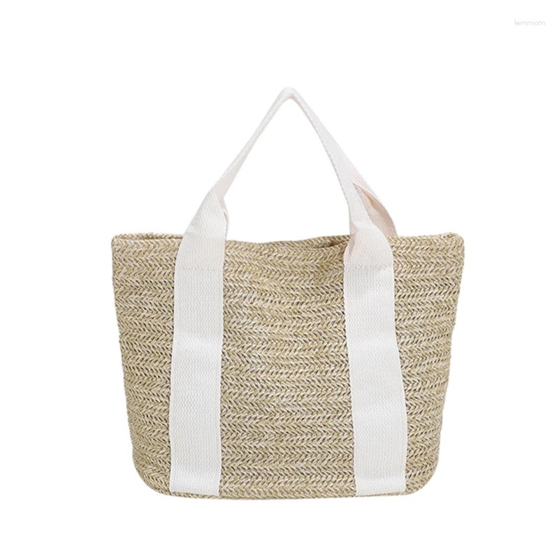 Waist Bags Handmade Shoulder Bag Summer Beach Tote Straw Woven Handbag Surprise Gift For Mother's Day Anniversary