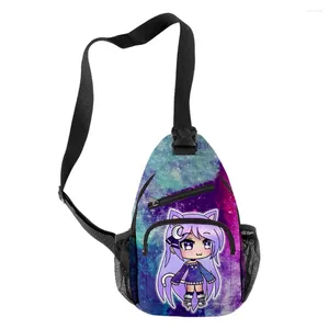 Taillezakken Harajuku Cool Gacha Life Crossbody Chest Oxford Waterdichte jongens/meisjes sportreizen 3d print schouder