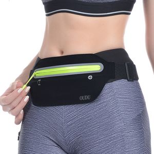 Sacs de taille sac caché sport téléphone hommes ceinture ultra-mince étanche Mini Fanny Pack femmes Run Light Pouch 230711