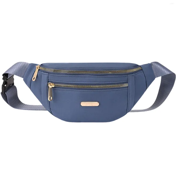 Bolsas de cintura Senderismo Multi bolsillos Oxford Tela Cinturón ajustable con cremallera Ciclismo Correr Entrenamiento Estilo casual Mujeres Hombres Bolsa Deporte