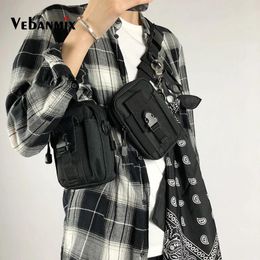Bolsas de cintura Hip-Hop Fashion Fashion Functional Chest Bag Men Tactical Molle Pouch Belt Pack Teléfono Fanny