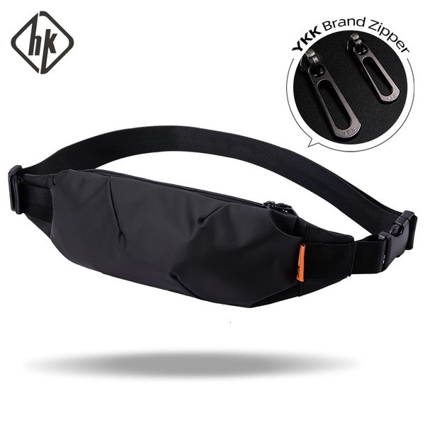 Taille Sacs Hk Hommes Fanny Pack Adolescent Sports de Plein Air Courir Cyclisme Taille Sac Pack Mâle Mode Épaule Ceinture Sac Voyage Téléphone Poche Sacs 230504