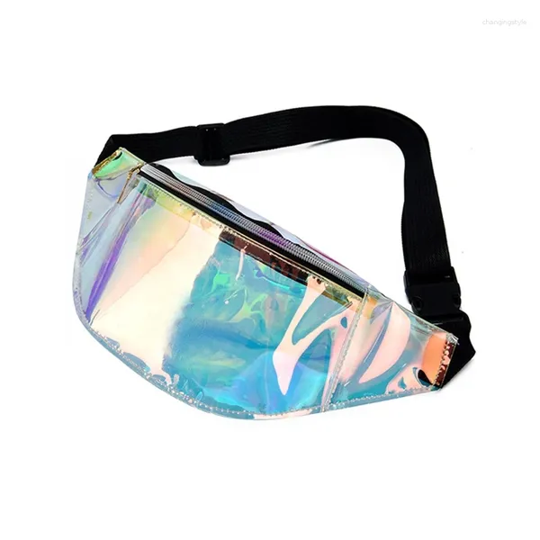 Sacs de taille Holographic Sac Translucide Fanny Pack Hologram Beach Travel Taistbag Femmes BUM BUM HIP SPHECH TÉLÉPHONE MAIN