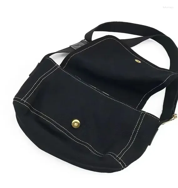 Bolsas de cintura en lienzo de moda estilo preppy mujeres bolsos de mensajero Gilrs solo hombro crossbody