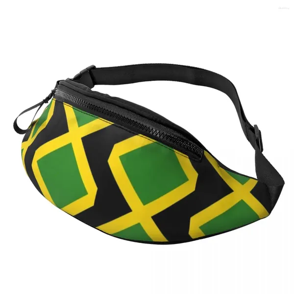 Bolsas de cintura Bandera de Jamaica Bolsa Jamaica Cojín Mujeres Fitness Pack Imagen Poliéster