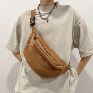 Heuptassen Tas met grote capaciteit Unisex Designer Canvas Heuptasje Mode Reizen Geld Telefoon Borst Banaan Heupriem voor heren