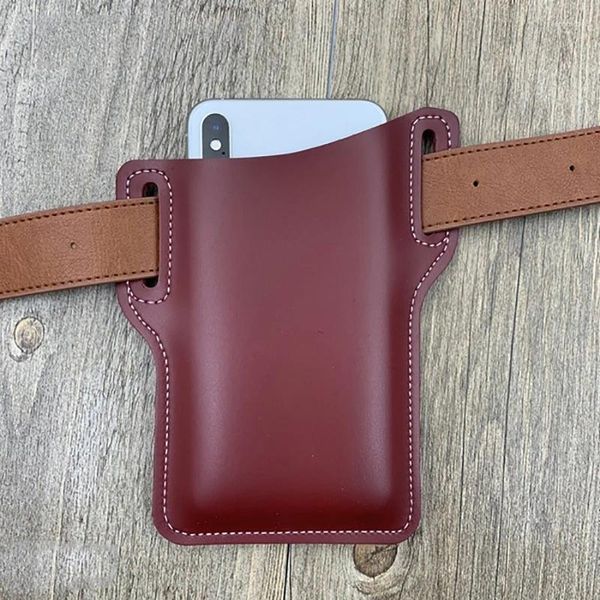 Sacs de taille en cuir clés de poche travail out du téléphone Pocs Holster Embrayage Courteille de courroie