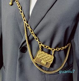 Taille Taschen Luxus Designer Kette Gürtel Für Frauen Mini Taille Gold Metall Tasche Ausgehöhlte Tasche