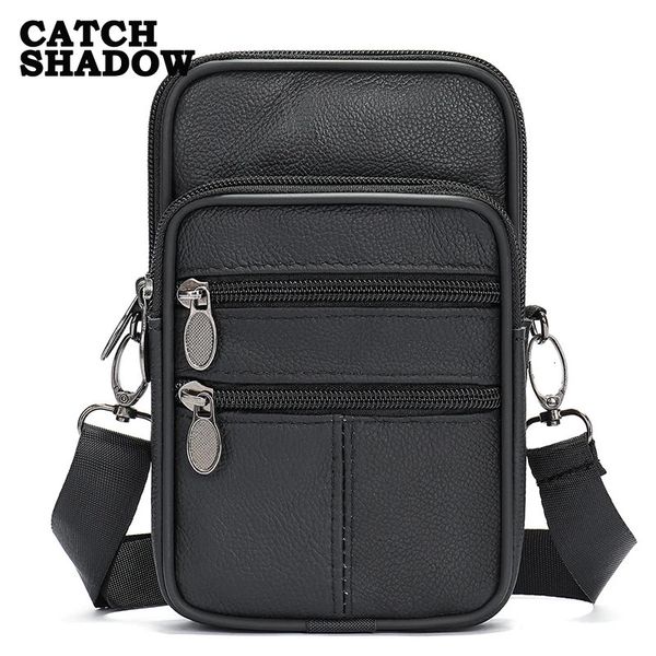 Bolsas de cintura Male Fanny Pack Belt Bag Mens Teléfono Bolsa de cuero genuino Hombre Paquetes Pequeño Shouder para 231027