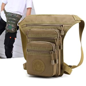 Sacs de taille Homme Hanche Cuisse Fanny Pack Militaire Camouflage Moto Rider Multipoches Épaule Haute Qualité Hommes Nylon Jambe Sac 231027