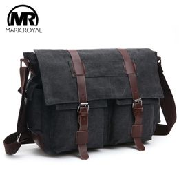 Heuptassen MARKROYAL Canvas Reistas Bolsa Heren Casual Outdoor Schouder Vrije tijd Werk Crossbody Aktetas Drop 231006