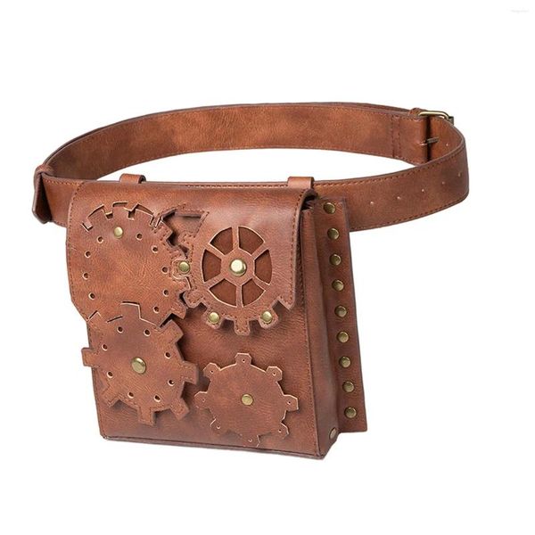 Bolsas de cintura Cinturón medieval Bolsa Paquete Bolsa Moda Cartera de cuero Utilidad Drop Fanny para correr al aire libre Cosplay Montar