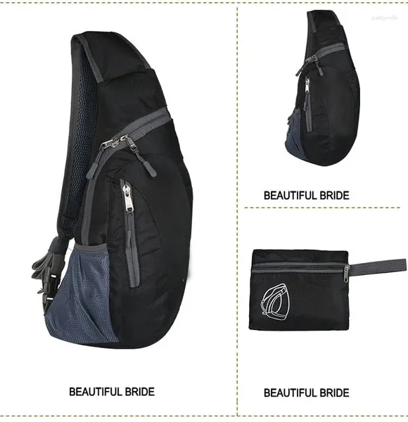 Sacs de taille Men sac à poitrine Pack imperméable Travel Sport Cross Cross Corps Épaule pliable Élingue / BL1