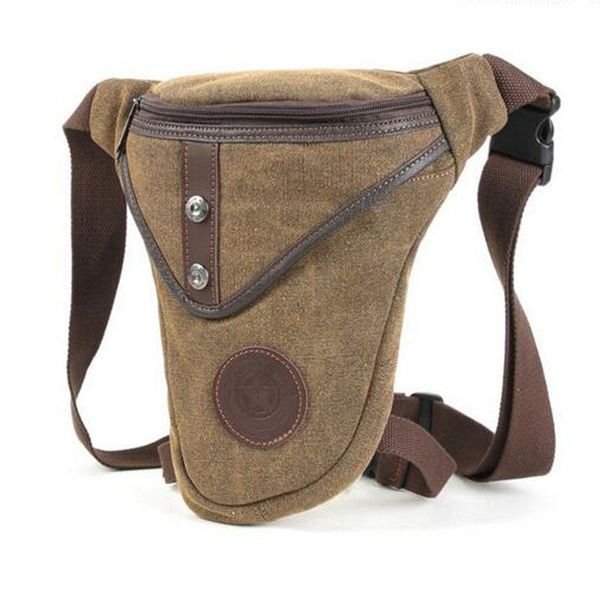 Sacs de taille hommes goutte jambe sac équitation Nylon/toile militaire moto conception épaule bandoulière mâle hanche Bum ceinture cuisse Fanny Pack