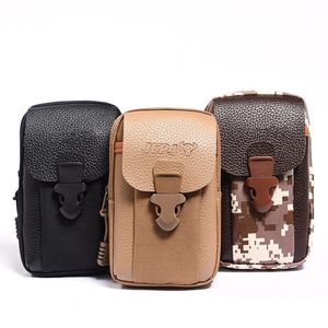 Taillezakken Men Duurzaam canvas Fanny Pack Small Camouflage Waisg Bag Mobiele telefoon Kas Pocket Buitenzak reisgordel mannelijk QB507