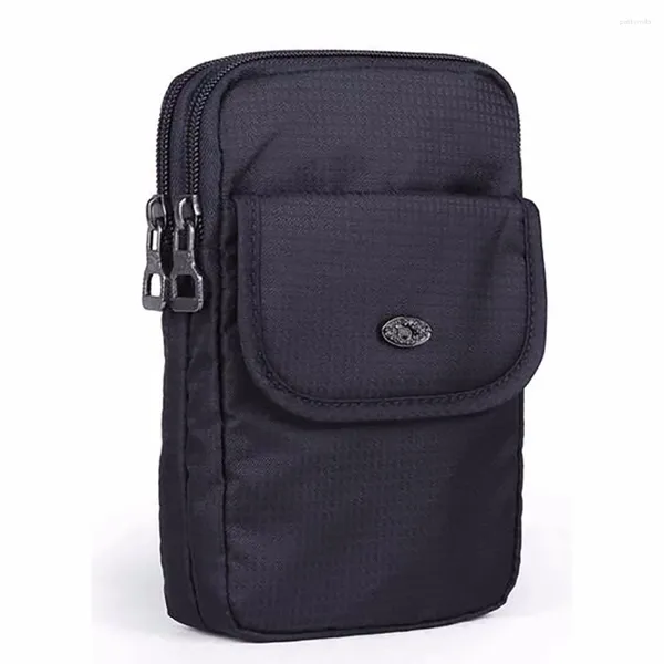 Bolsas de cintura Hombres Fanny Pack Loops Cinturón Móvil Cell Hook Case Monedero Bolsa Casual Mujeres Pequeño Mensajero Bolsa de Hombro