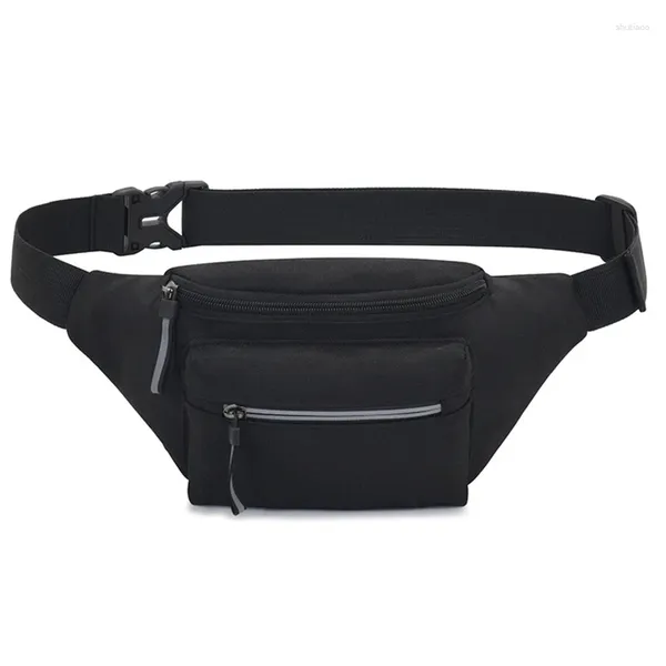 Sacs de taille hommes Nylon Fanny Pack argent ceinture sac à bandoulière voyage en plein air hanche Bum bandoulière sac à main poitrine téléphone