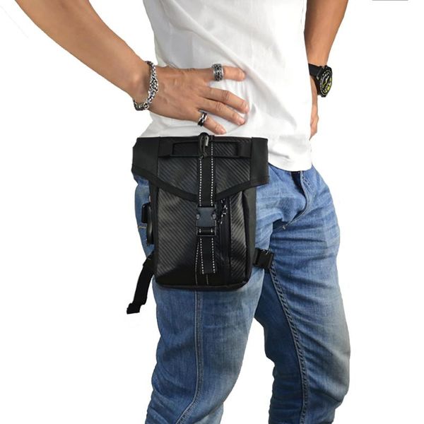 Bolsas de cintura Hombres Oxford Bolsa Motocicleta Rider Muslo Pierna Hip Bum Bolsa Drop Belt Fanny Pack Monedero Impermeable Crossbody Hombro