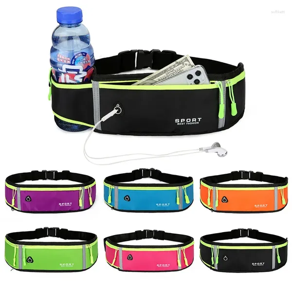 Sacs de taille Men de course Femmes Femmes de téléphone mobile sportives extérieures Portable PORTHEPHOP Gym Cycling Ultra-Thin Mini Belt