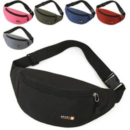 Sacs de taille Hommes Femmes Sac Zipper Poitrine Sport Run Fanny Pack Bandoulière Mode Ceinture Téléphone Bourse pour 231013