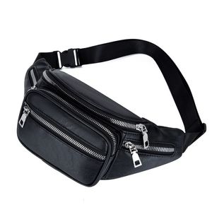 Taille Sacs Hommes Femmes Mode Solide Fanny Pack Lady PU En Cuir Vacances Argent Ceinture Portefeuille Bum Voyage Sac Téléphone Poche Style 230711