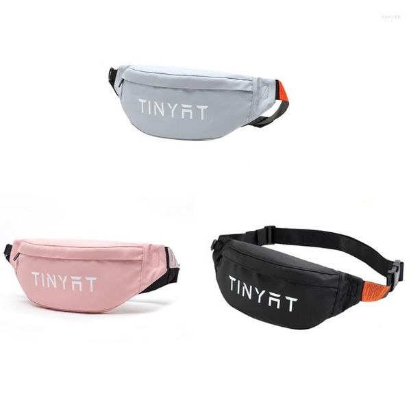 Bolsas de cintura Hombres Mujeres Letras Imprimir Gran Fanny Pack Impermeable Deportes al aire libre Bolsa de correr Bolso de nylon ajustable E74B