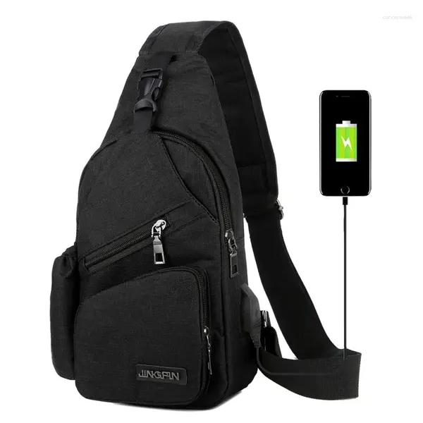 Sacs de taille Men Femmes Sac à bandoulière Nylon Sling Pack Pack Crossbody Cycle Voyage quotidien