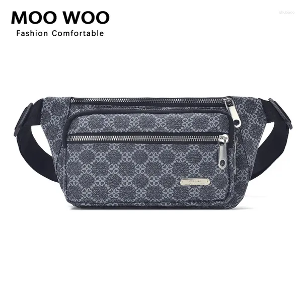 Bolsas de cintura moowoo oxford tela ly cofre para mujeres manguero colmbody cocodrilfols bolsos de hombro mensajero casual