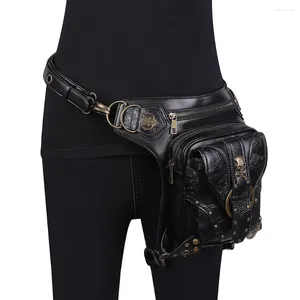 Sacs de taille moto Steam Punk, sac de ceinture de jambe, ceinture de hanche, sac à bandoulière pour téléphone portable, petit sac à dos pour femmes