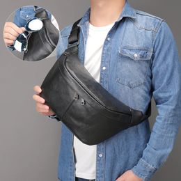 Sacs de taille MVA sac de taille pour hommes sacs de taille en cuir sac banane de voyage pour hommes sac de téléphone de ceinture 7.9 '' ipad noir Fanny Pack Designer 9059 231006