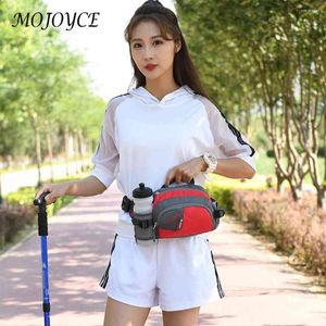 Sacs de taille Sac de jogging de poche en nylon léger avec porte-bouteille Pack de ceinture de course élastique respirant accessoires de sport imperméables