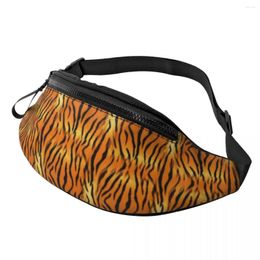 Sac à taille orange Tiger Print Sac Bright Animal Stripes Fashion Polyester Pack dames