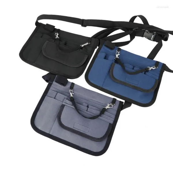 Bolsas de cintura Organizador Cinturón Fanny Pack 13 bolsas de bolsas para la herramienta del kit de cuidado de las tijeras de casos