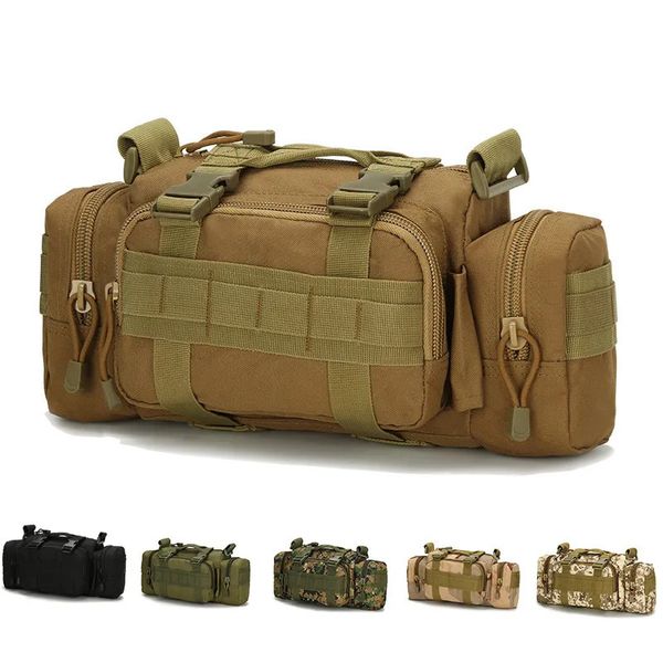 Bolsas de cintura Mochila táctica militar al aire libre Paquete de cintura Bolsa de cintura Mochilas Ejército Molle Caza Camping Senderismo Bolsa 3P Pecho Bolsas de hombro 231006