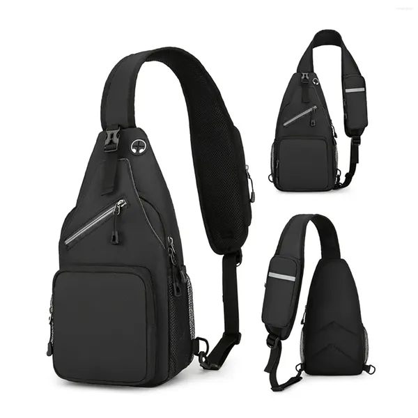 Bolsas de cintura Bolsa de honda al aire libre Cuerpo de moda Crossbody Monedero Pecho con correa de guitarra ajustable para el hombro del almuerzo