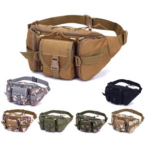 Taille Sacs Sports de plein air sac de taille étanche Camping multifonctionnel pêche sac de poitrine pour hommes Camouflage militaire tactique sacs à dos 230825