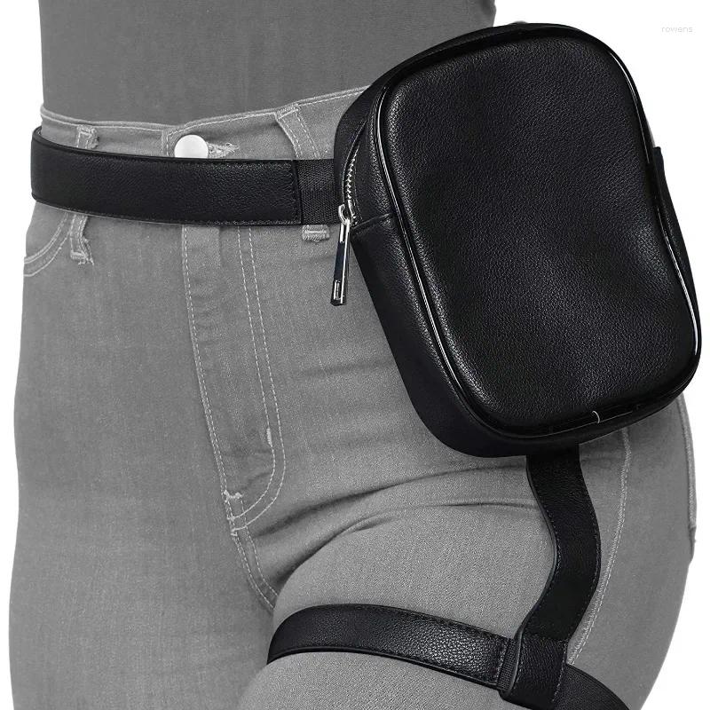 Waist Bags Pack Cool Leather Women Motorcycle Outdoor Fanny Trendy For Fashion Belt Girl Bag Hiking Stylish Leg