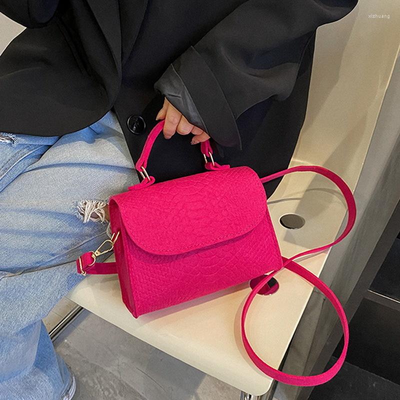 Sacchetti in vita rosa femmina coreana da donna da donna a spalla borsette di tendenza retrò designer di lusso borsetta a colori solidi per ragazze