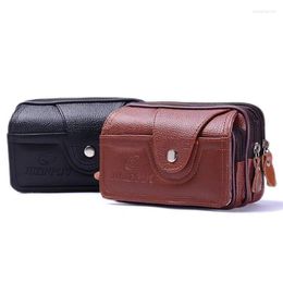 Taillezakken PU Vintage Pack Multifunctionele telefoon Coin Bag unisex de riem buiten kleine portemonnee mannen vrouwen bolsa