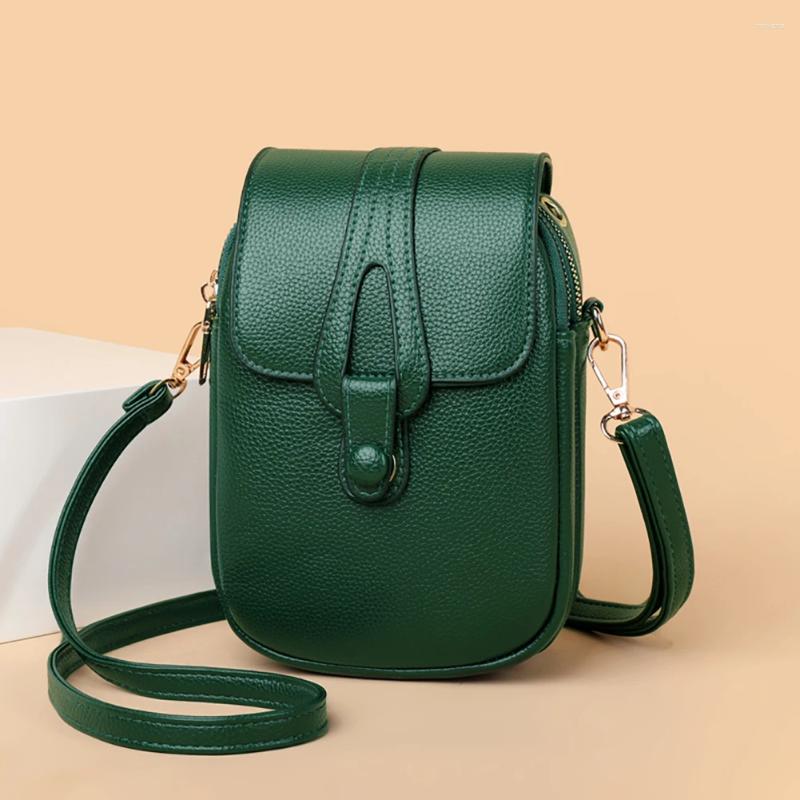 Waist Bags Retro PU Leather Women Small Crossbody Handbags Solid Color Flap Phone Pouch Purse Casual Ladies Shoulder Messenger